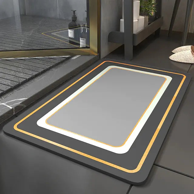 Premium Absorbent Bathroom Mat  Essential Elegance By MustardSeed.com   