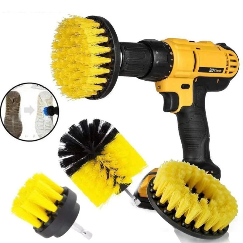 Electric Drill Kit Plastic Round Cleaning Brush  Essential Elegance By MustardSeed.com   