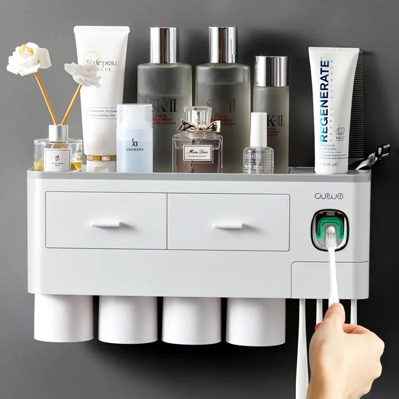 Bathroom Magnetic Storage Rack  Essential Elegance By MustardSeed.com   