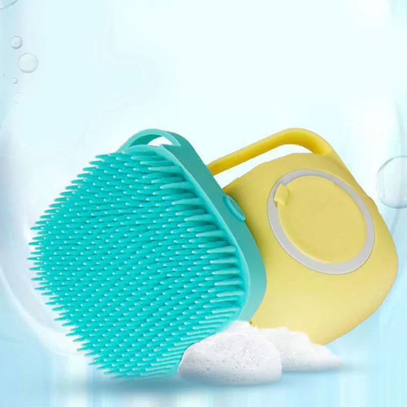 Bathroom Silicone Head Massage Brush  Essential Elegance By MustardSeed.com   