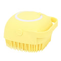 Bathroom Silicone Head Massage Brush  Essential Elegance By MustardSeed.com Yellow 8.3x8.3x5.3 Centimeter 