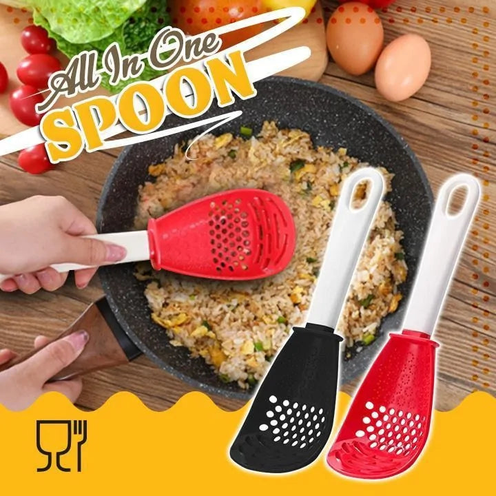 Multifunctional Kitchen Cooking Spoon  Essential Elegance By MustardSeed.com   