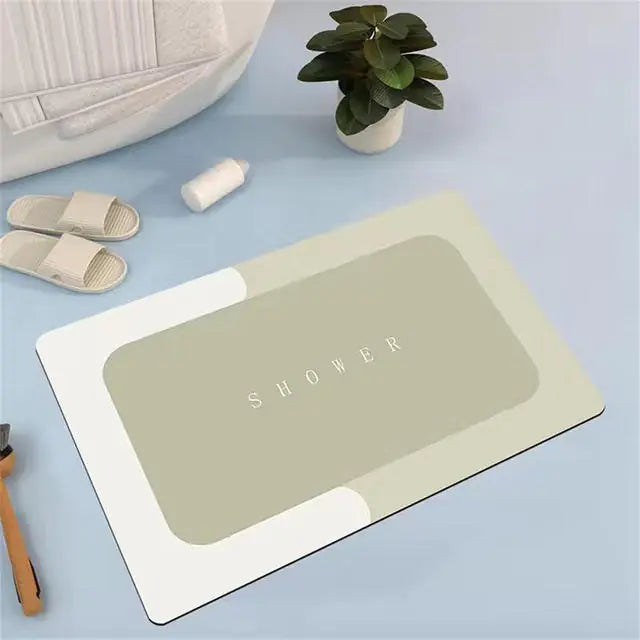 Quick Drying Bathroom Mat  Essential Elegance By MustardSeed.com White-Rectangle  