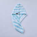 Women Towel Bathroom Microfiber  Essential Elegance By MustardSeed.com Blue Stripe 25x65cm 