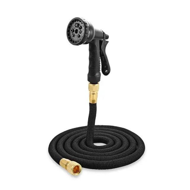 Garden Watering Flexible Extensible Hose  Essential Elegance By MustardSeed.com Black  