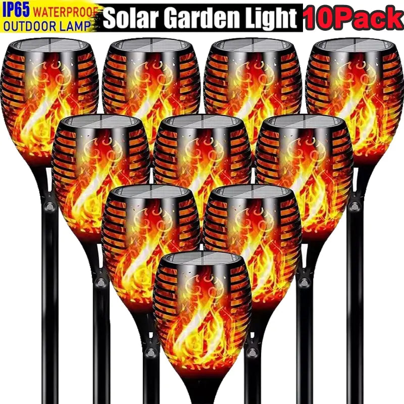 Solar Flame Torch Lights  Essential Elegance By MustardSeed.com   