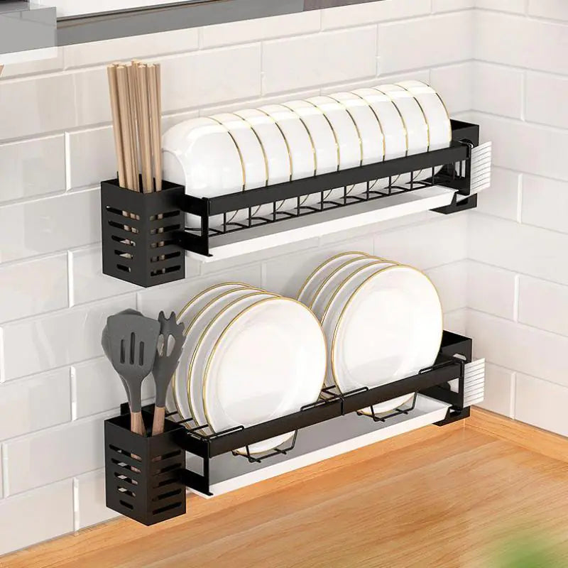 Kitchen Wall Mounted Dish Drying Rack  Mustard Seed1   